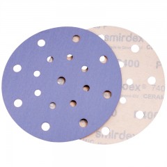 SMIRDEX круг 150 мм, Ceramic Velcro Discs 740 Абразивный, с 17 отверстиями